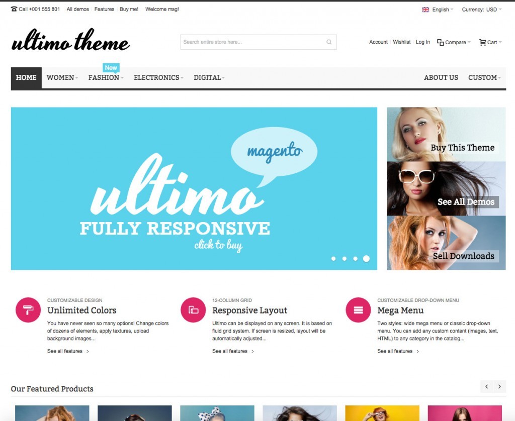 ultimo-theme-features